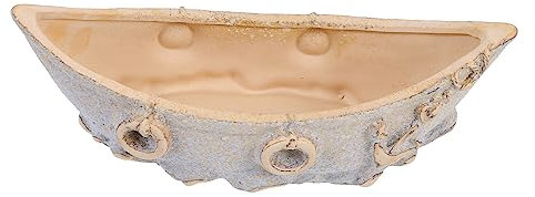Yardwe 2 Pcs Flowerpot Scculent Pot Galvanized Tub Plant Planter Nautical Decor Home Plants Terracotta Pots Pot Holder Boat Pot De Fleur Bord De Boat Plant Pot Ocean Unique Resin
