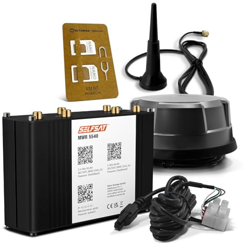 SELFSAT MWR 5540 5G Cat 12 WLAN Router bis 2,6 Gbps inkl. Panorama Antenne schwarz