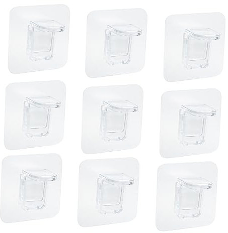 Uonlytech 20Stücke Selbstklebende Regalstütze für Schränke Abs Material Hohe Tragkraft ohne Bohren für Bücherregale und Wandschränke