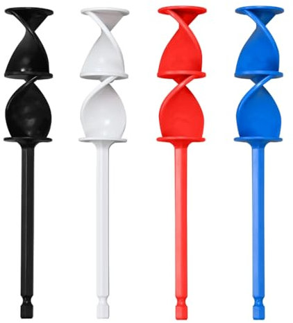 Epoxid-Mischer, Farbmischer, Bohraufsatz, Harzmischer, Bohrer, Farbmischer, Farbe, Beton, Gips, wiederverwendbarer Mischer, 4 Stück