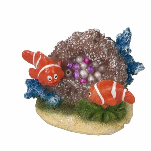 Biotope Aquatics Ltd Aquarium-Dekoration Findet Nemo und Dorie, klein, 2 Clownfische schwimmen (Ornament Nr. 8))