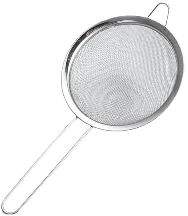 Stainless Fine Wire Mesh Kitchen Sieve8,10,14cm, Food Strainer & Flour Sieve, Kitchen Craft Strainers, for Loose Tea, Cocktail,Juice, Flour Spices and Baking(10cm/3.93in)