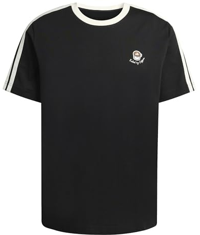 adidas Men's LUX Coffee Cafe Cup Graphic T-Shirt, Black/Off White, XL