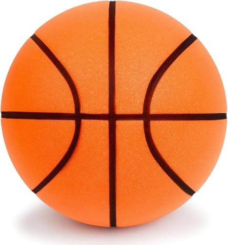 HUALEI-V Leiser Basketball, Größe 7, für Indoor-Dribbling, geräuschfrei, 24 cm, für Indoor-Training