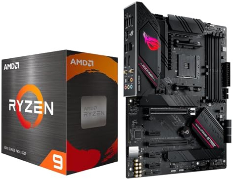AMD Ryzen 9 5900XT Processor with ASUS ROG Strix B550-F WiFi II Motherboard | CPU Motherboard Combo, AM4, DDR4, PCIe 4.0, 2x M.2, USB 3.2 Gen 2 Type C, WiFi 6E, ATX Gaming Motherboard