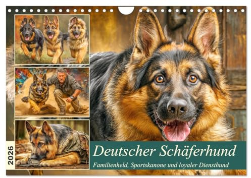 Deutscher Schäferhund. Familienheld, Sportskanone und loyaler Diensthund (Wandkalender 2026 DIN A4 quer), CALVENDO Monatskalender: Diese Bilder ... Begleiter brilliert (CALVENDO Tiere)