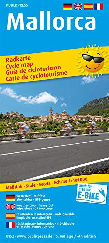Mallorca: Radkarte mit Tourenvorschlägen, wetterfest, reissfest, abwischbar, GPS-genau. 1:100000 (Radkarte: RK)