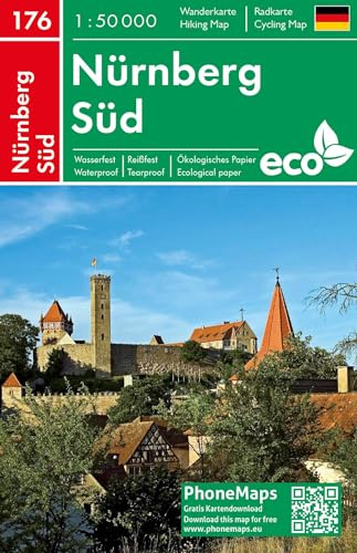 Nürnberg Süd, Wander - Radkarte 1 : 50 000 (PhoneMaps Wander - Radkarte Deutschland, Band 176)