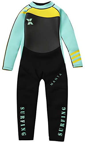 Gogokids Kinder Neoprenanzüge - Jungen Mädchen Rash Guard Einteiler Thermische Badeanzüge 2.5mm Neopren Taucheranzug Schnorchelanzug UV-Schutz 50+