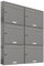 AL Briefkastensysteme 6er Briefkastenanlage Aluminiumgrau RAL 9007, Premium Briefkasten DIN A4, 6 Fach Postkasten modern Aufputz