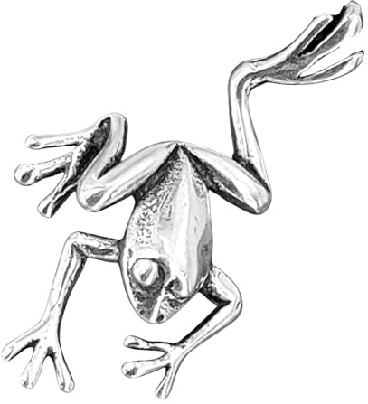 Kiss of Leather Frosch Anhänger aus 925 Sterling Silber Nr. 4
