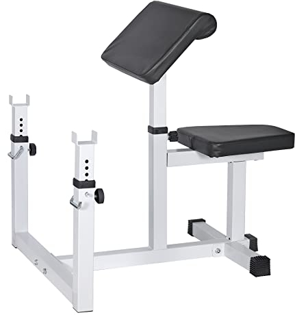 ANT MARCH Preacher Curl-Hantelbank mit sitzendem Arm, isolierte Langhantel, Bizeps-Station, Zuhause, Fitnessstudio, maximale Belastung: 450 kg