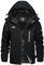KEFITEVD Arbeitsjacke Herren Winter Warm Jacke Wasserdicht Softshelljacke Angeljacke Viele Taschen Fleece Allwetterjacke Outdoor Thermo Wanderjacke Schwarz M