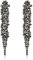 EVER FAITH Statement Ohrringe Strass Kristall Bankett lange Kronleuchter baumeln Ohrstecker für Damen Prom Hochzeit Braut Grau Schwarz-Ton