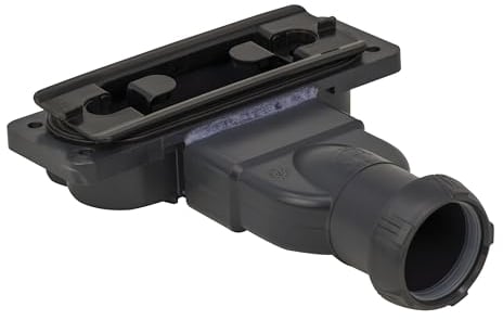 Wirquin 30723994 Bonde de douche extra-plate Linear Slim+ noire pour receveur de douche Wirquin Venisio design