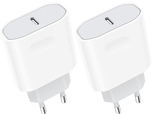 Prise USB C, Chargeur Rapide 2-Pack 20W for iPhone 16/16 Pro/16 Pro Max/16 Plus/15/14/13/12/11/SE 2020/X/XS/XR, Pad Pro, Galaxy, Pixel, USBC Type C Secteur Mural Alimentation Adaptateur Wsehnga