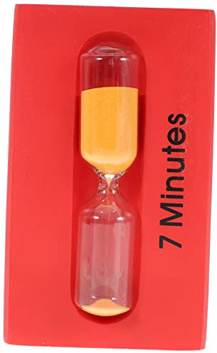 KICHOUSE 3-in-1 Sand Timer for Toilet Use 3-minute 5-minute 7-minute Countdown Timer Red Hourglass for Bathroom Boys and Girls and Cooking