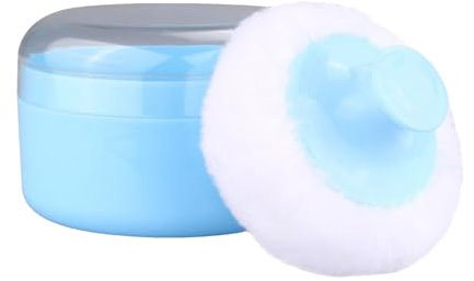 Bvizyelck Contenitore Per Borotalco,Porta Piumino - Porta Applicatore con Spugna per Viaggio e Cura Quotidiana a Casa Bagno Viso Bambino