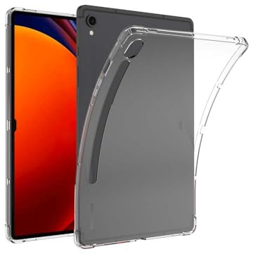 QJONSIU Hülle Kompatibel mit Samsung Galaxy Tab S10 Lite, Airbag Schutz Ultra-dünne Stoßfeste Schutzhülle, Weiche TPU Klar Hülle-Transparent