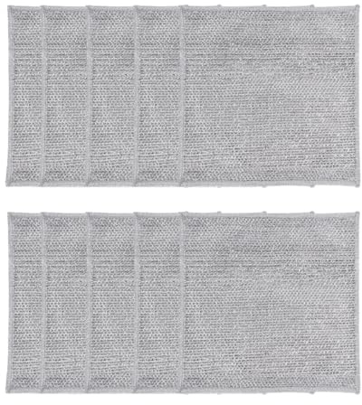YUVKIN 10 Paños Multiusos de Alambre, Doble Capa, Reutilizables para Limpieza en Seco y Húmedo, Trapos para Sartenes, Ollas, Estufas, Cocina y Hogar