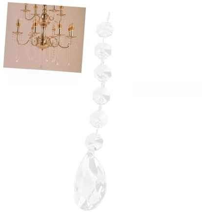 Angoily 10 Stück Teiliges Kristallglas Glasperlen und Tropfen Klar Einstellbare Dekorativ für Kronleuchter Lampen Hochzeit Wohnzimmer und DIY projekte