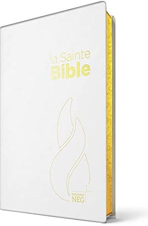 Bible Segond NEG compacte: couverture souple toilée blanche, tranches or