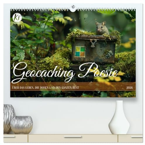 Geocaching Poesie (hochwertiger Premium Wandkalender 2026 DIN A2 quer), Kunstdruck in Hochglanz: Mit diesem Geocache Kalender verirrst du dich nie, ... dem Weg zum nächsten Cache (CALVENDO Spass)