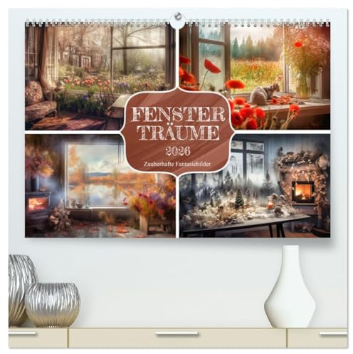 Fensterträume (hochwertiger Premium Wandkalender 2026 DIN A2 quer), Kunstdruck in Hochglanz: Zauberhafte Fantasiebilder (CALVENDO Natur)