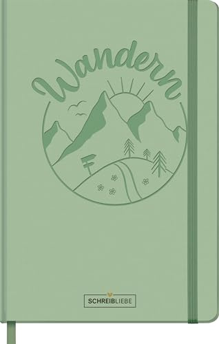 Wandertagebuch-Berge: Reisetagebuch 13 x 19 cm zum Ankreuzen und Ausfüllen, mit Lesebändchen und Gummiband, 160 Seiten SchreibLiebe