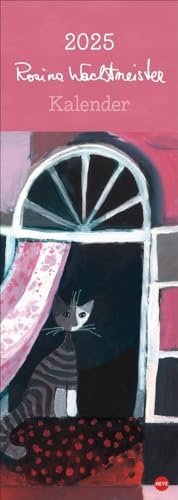 Rosina Wachtmeister Vertical Kalender 2025: Kunstvoller Wandkalender mit farbenfrohen Katzenbildern. Langer Kunst-Kalender 2025 XL. 24,5 x 69 cm.