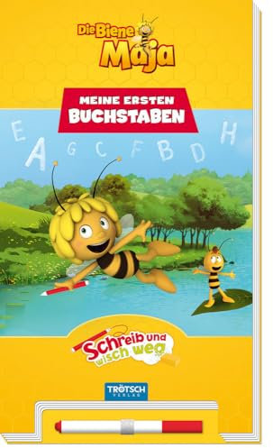 Trötsch Die Biene Maja Schreib und wisch weg Buchstaben: Übungsbuch Vorschulbuch Beschäftigungsbuch