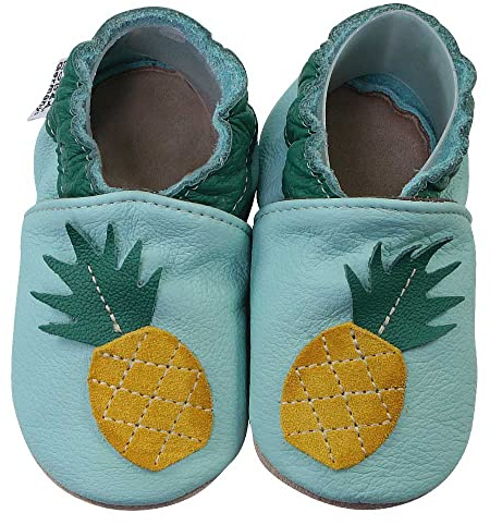 HOBEA-Germany Krabbelschuhe für Jungs und Mädchen in verschiedenen Designs, Schuhgröße:18/19 (6-12 Monate), Modell Schuhe:Ananas