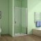 Porte de douche 100x195cm pivotante et pliante en niche modèle de Héli