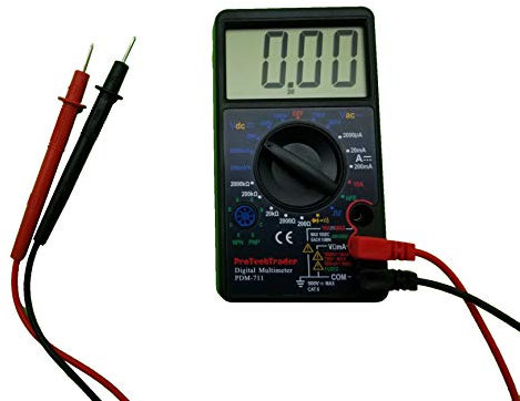 Multimetro digitale di base con 7 funzioni di test AC DC Resistenza alla tensione Transistor di corrente Diodo Buzzer di continuità acustico e uscita onda quadra (multimetro digitale a grande schermo)