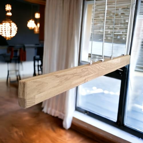 FRIESENLICHT MIA LED Holzleuchte Hängelampe aus Holz Eiche Esszimmer Büro geölt Hängeleuchte Pendelleuchte Pendellampe Dimmbar (1012)