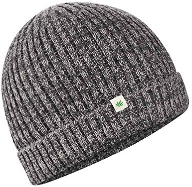 HempAge Hanf Strickmütze (One Size, Anthrazit-Grey)