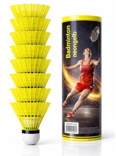 TK Gruppe Timo Klingler 72x Federbälle gelb Badmintonbälle für Training & Wettkampf Badminton - Feder Ball/Bälle Federball für Outdoor & Indoor