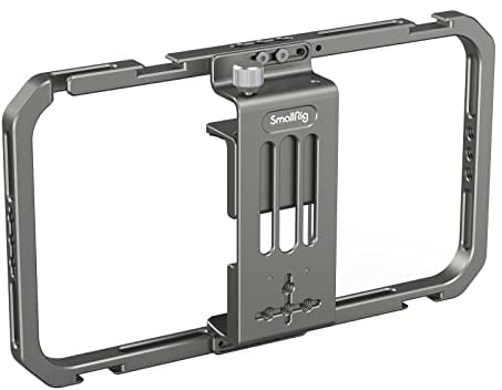SMALLRIG Smartphone Video Rig, Fotografie Filmerstellung mit 2 Cold Shoe Mounts Handy Video Stabilisator für Video Projektor videomaker für iPhone 16 Pro Max 16/15/14/13 Serie für Samsung -2791B