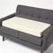 Homescapes Feste Sofa-Auflage 100x50 cm Creme, 10 cm hohes Sitzkissen Baumwolle, Sitzerhöhung orthopädischer Schaumstoff