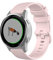 Yikamosi Kompatibel mit Garmin Vivoactive 4S Armband,18MM Schnellverschluss Weiches Silikon rostfreiem Metallverschluss Ersatzbänder für Garmin Vivoactive 4S/Vivomove 3S,Rosa