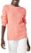 Amazon Essentials Pull Doux à Col Rond et Manches Longues Type Pêcheur, Maille Torsadée (Disponible en Grandes Tailles) Femme, Rose Corail, M
