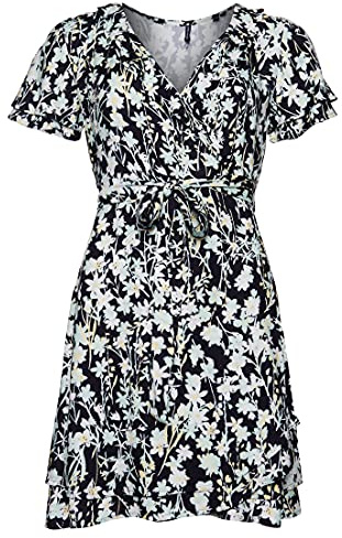 Superdry Damen Sommerkleid mit Gänseblümchen-Motiv, Marineblau, Größe 38, Gänseblümchen Marineblau, 40, 4135010