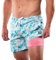Third Wave Badehose mit Kompressionsfutter – Herren Premium 12,7 cm Schrittlänge schnell trocknende Badeshorts für Strand und Schwimmen, Miami Palms, L