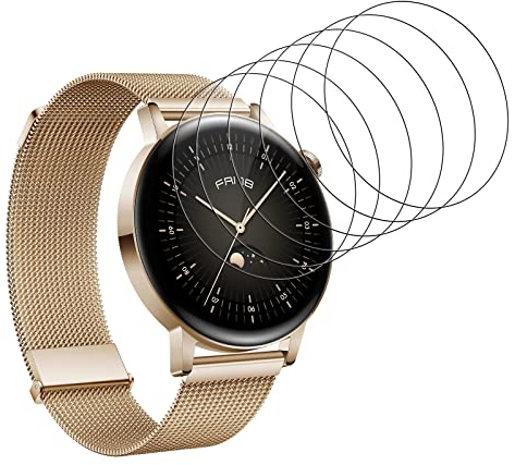 ivoler 6 Piezas Protector de Pantalla para Huawei Watch GT 3 42mm / Garmin Forerunner 265 46mm, [Cobertura Completa] [líquida Instalar] [No Burbujas] HD Transparente TPU Suave láminas Protectora