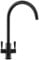 Franke Ascona Swan Neck Swivel Spout Mono Mixer Twin Lever Black Kitchen Tap