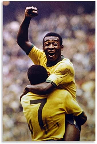 LBMED Leinwand Malerei Bild Pele Brasil Poster Fußballkunst – Fußballdruck für die Raumdekoration Poster Wandkunst Bilder Und Drucke 15.7x23.6(40x60cm) Kein Rahmen