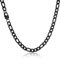 AFSTALR Herren Silber Edelstahl Panzerkette für Herren Schmuck Figaro-Halskette - Männer Silber ketten 5mm-45-90cm aus Edelstahl Silber/Schwarze/Gold Figaro-Halskette