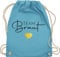 Turnbeutel Rucksack - JGA Junggesellenabschied Frauen - Team Braut - Herz Crew - Unisize - Hellblau - jungesellinenabschied kordel jungesellinnenabschied frau tasche poltern beutel hen party damen