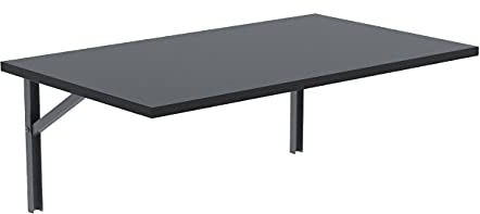 AKKE Wandklapptisch für Küche Zimmer Wohnzimmer Kinderzimmer 110 cm x 65 cm, Wandtisch klappbar, Klappbarer Wandtisch Küchentisch Kindertisch, Klapptisch Klappschreibtisch Küche Schwarz