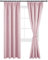 DWCN Gardinen Verdunkelungsvorhänge mit Kräuselband Thermogardine Kälteschutz mit Vorhang-Krawatten, 225x140cm(HöhexBreite), Blush Pink, 2er Set